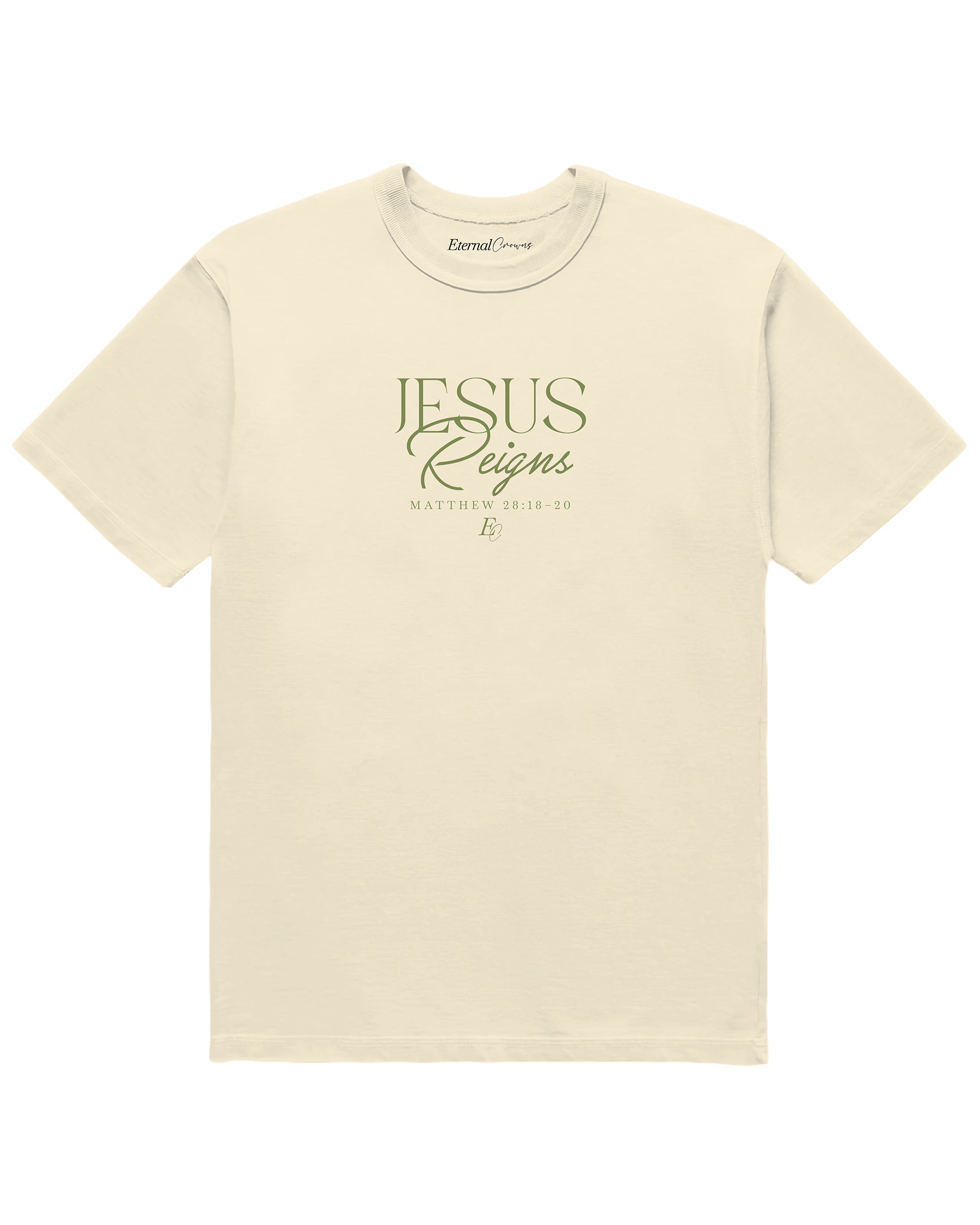 'Jesus Reigns' Garment-Dyed Heavyweight T-Shirt