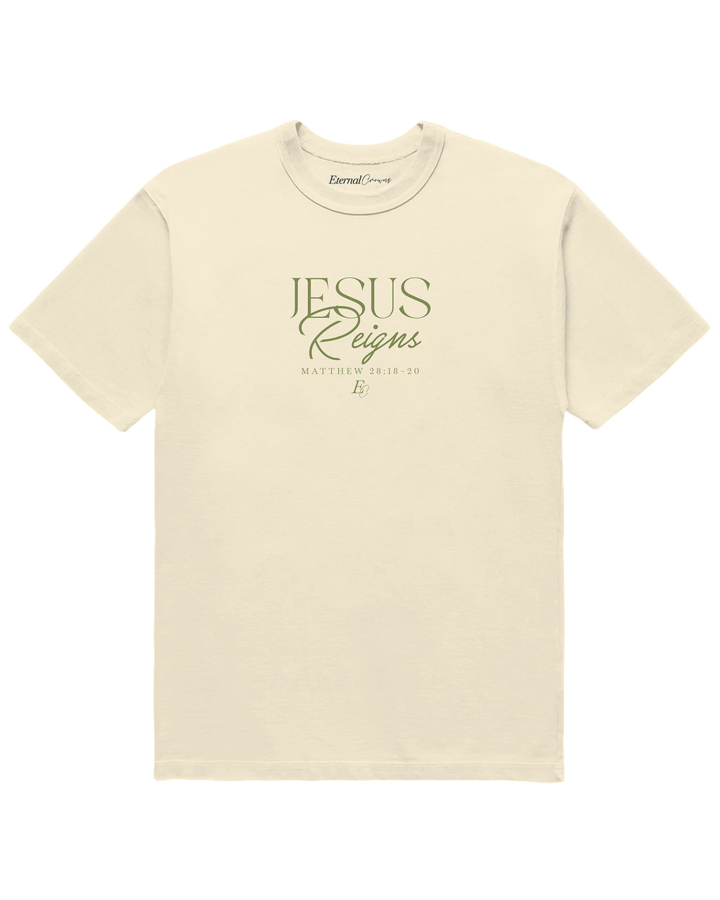 'Jesus Reigns' Garment-Dyed Heavyweight T-Shirt