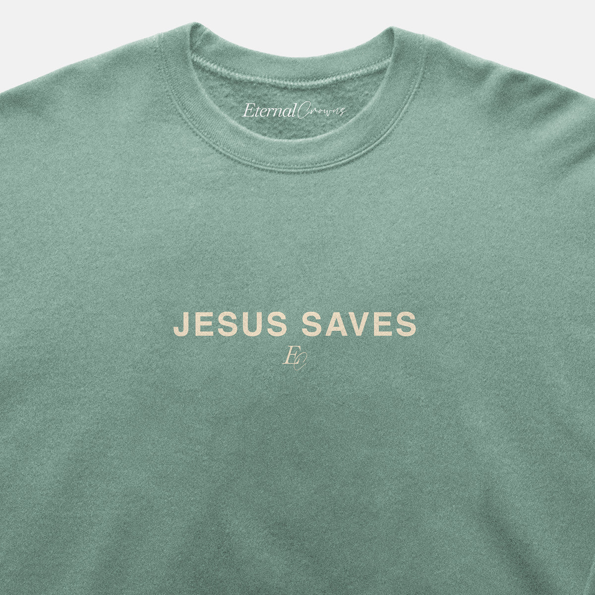 'Jesus Saves' Garment-Dyed Sweatshirt