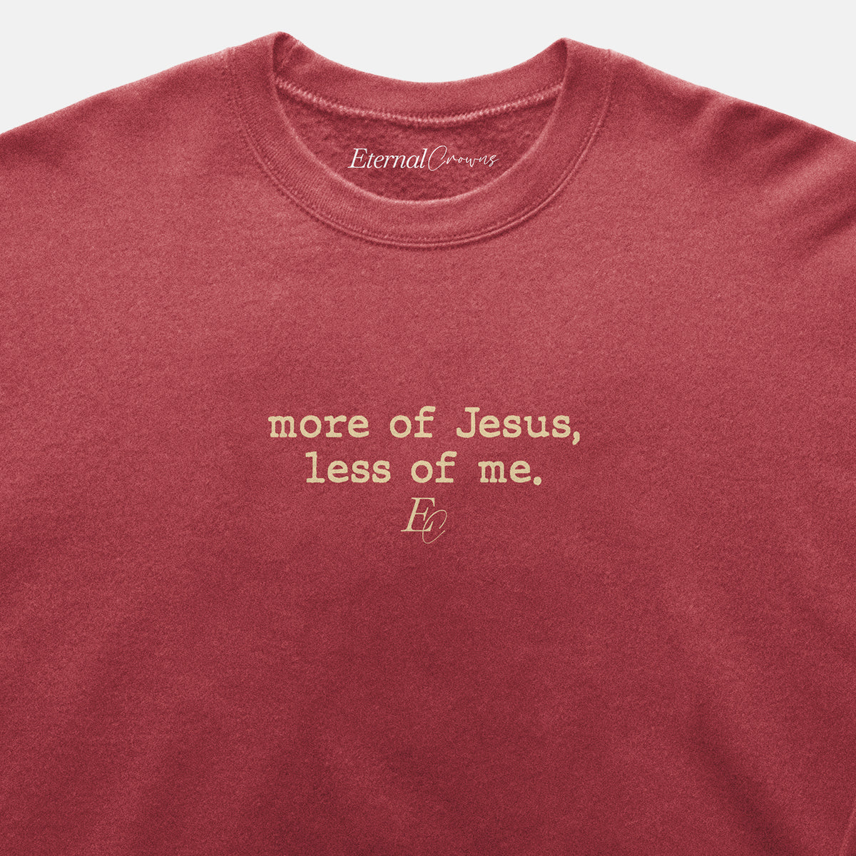 'More of Jesus' Garment-Dyed Sweatshirt