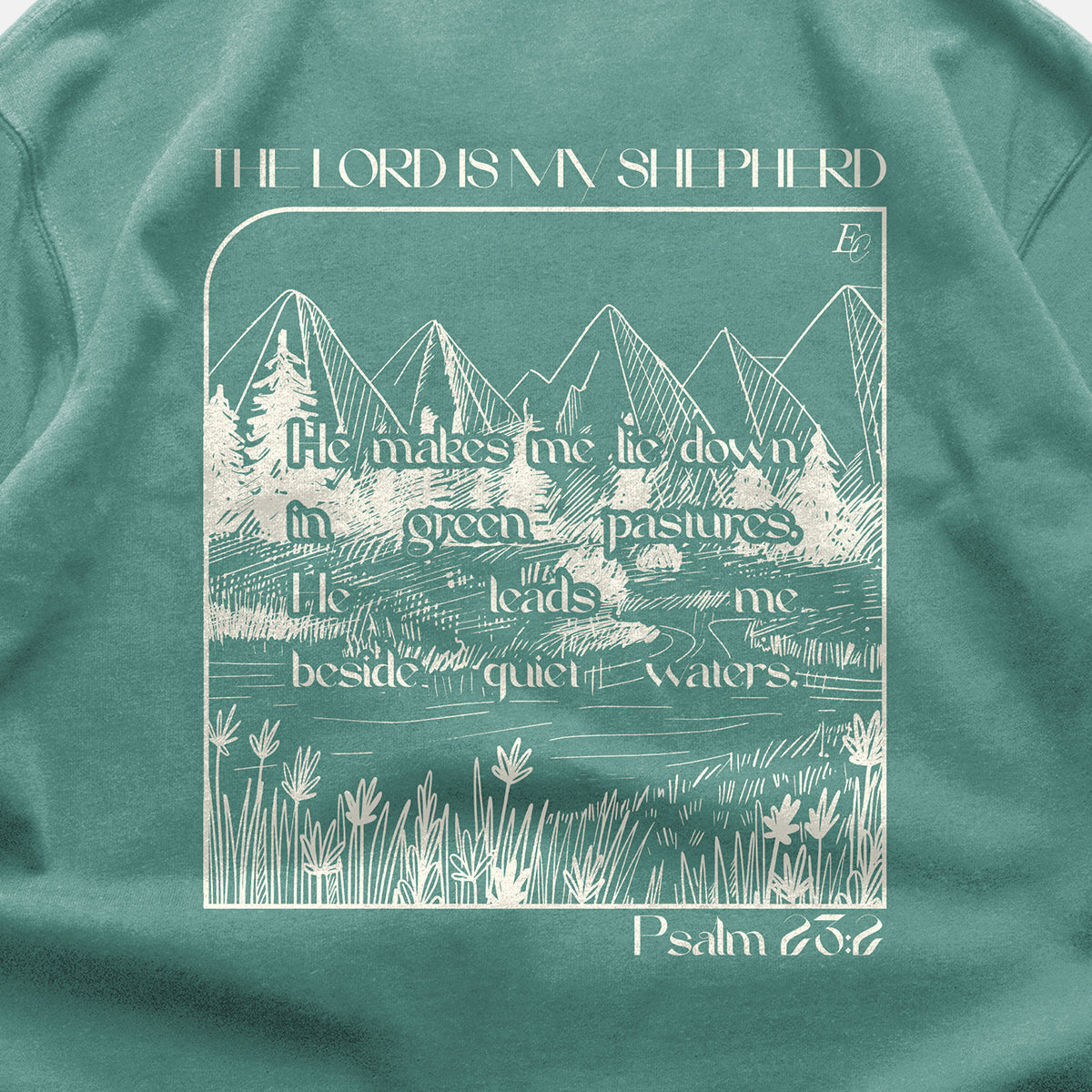 'Psalm 23:2' Garment-Dyed Heavyweight T-Shirt