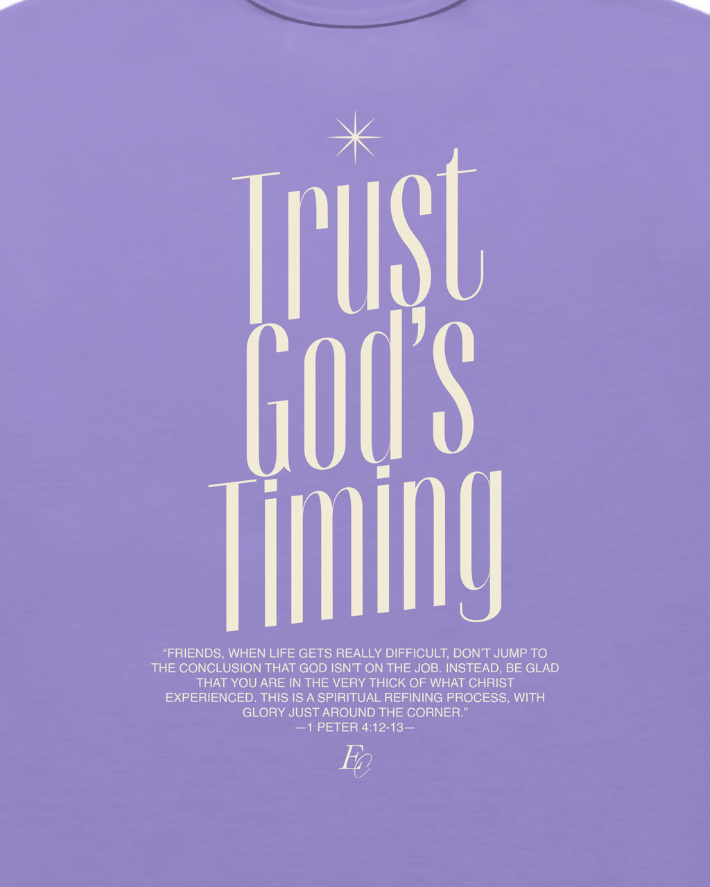 'Trust God's Timing' Garment-Dyed Heavyweight T-Shirt